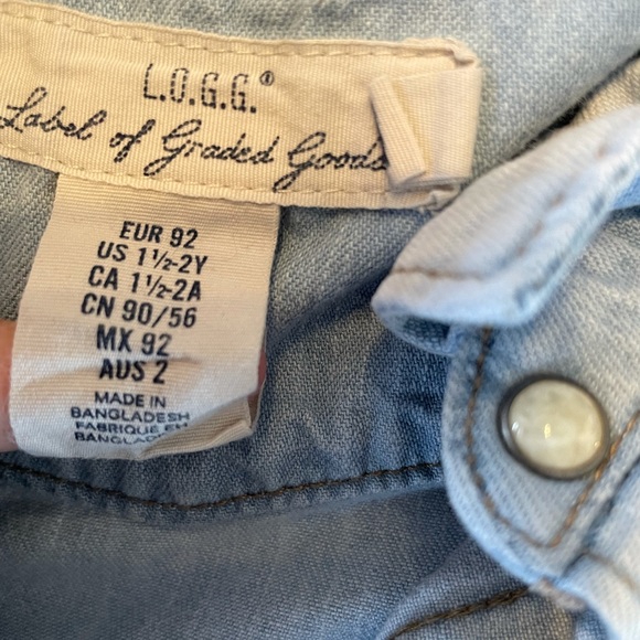 Denim shirt L.O.G.G, size 2 - Picture 3 of 3